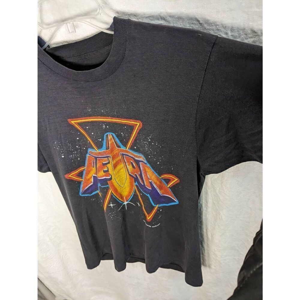 Vintage Petra Metal Band Tee Black Softstyle Petrified Prod 1985 Small S - Picture 4 of 6